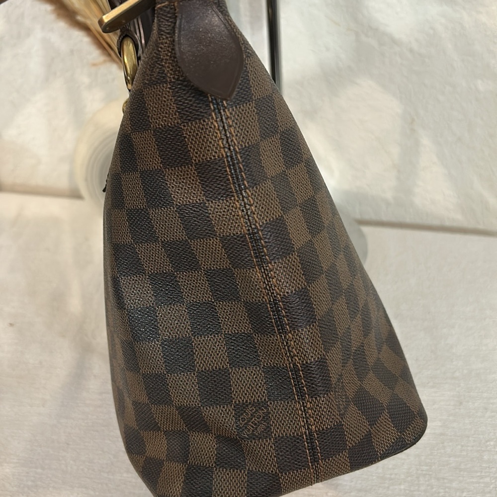 Authentic Louis Vuitton Damier Saleya PM Ebene Tote Bag Brown with COA - Picture 8 of 16